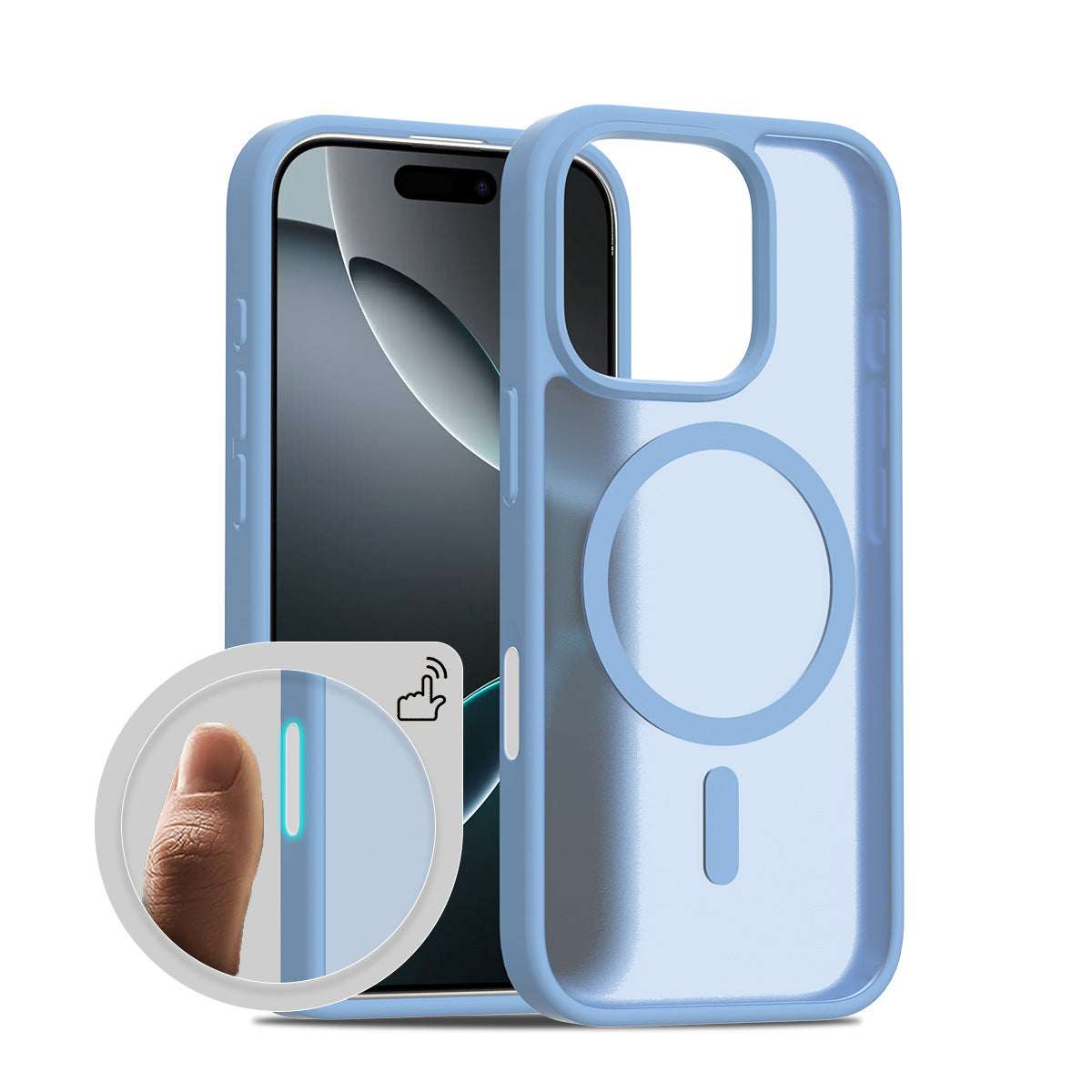 iPhone 16 Pro Magnetic Case [16E] - Skin-Friendly 2-in-1 AI Button Cover with Frosted Translucent Design | Slim & Protective