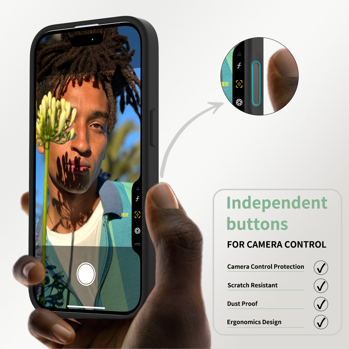iPhone 16 Pro Magnetic Case [16E] - Skin-Friendly 2-in-1 AI Button Cover with Frosted Translucent Design | Slim & Protective