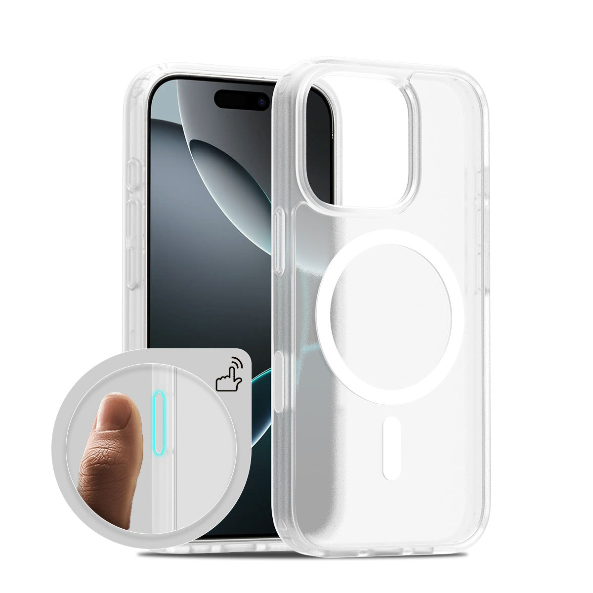 iPhone 16 Pro Magnetic Case [16E] - Skin-Friendly 2-in-1 AI Button Cover with Frosted Translucent Design | Slim & Protective