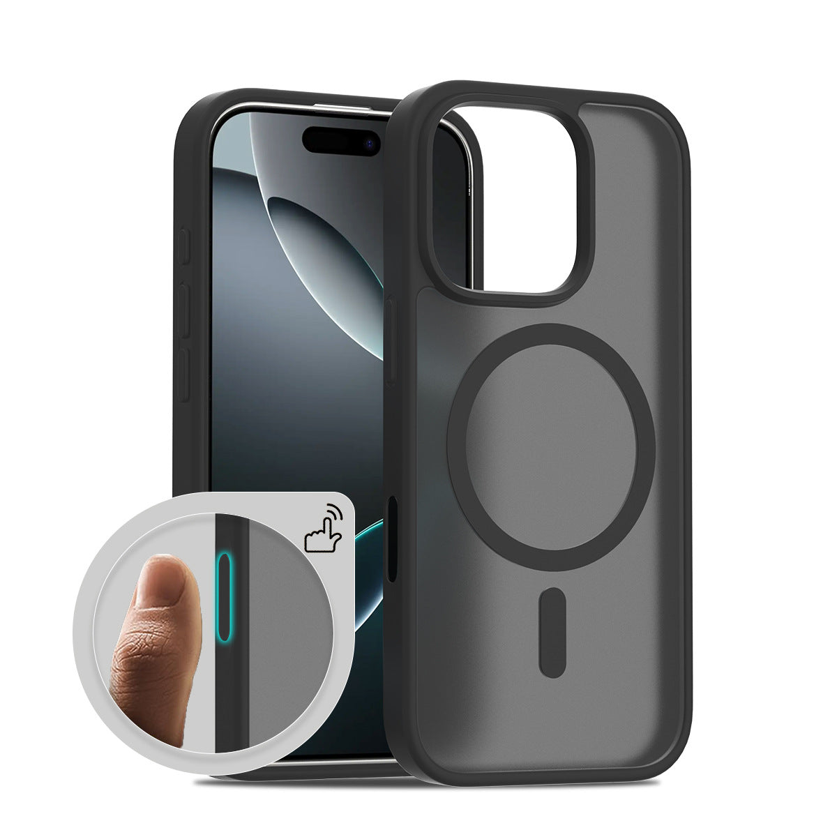 iPhone 16 Pro Magnetic Case [16E] - Skin-Friendly 2-in-1 AI Button Cover with Frosted Translucent Design | Slim & Protective