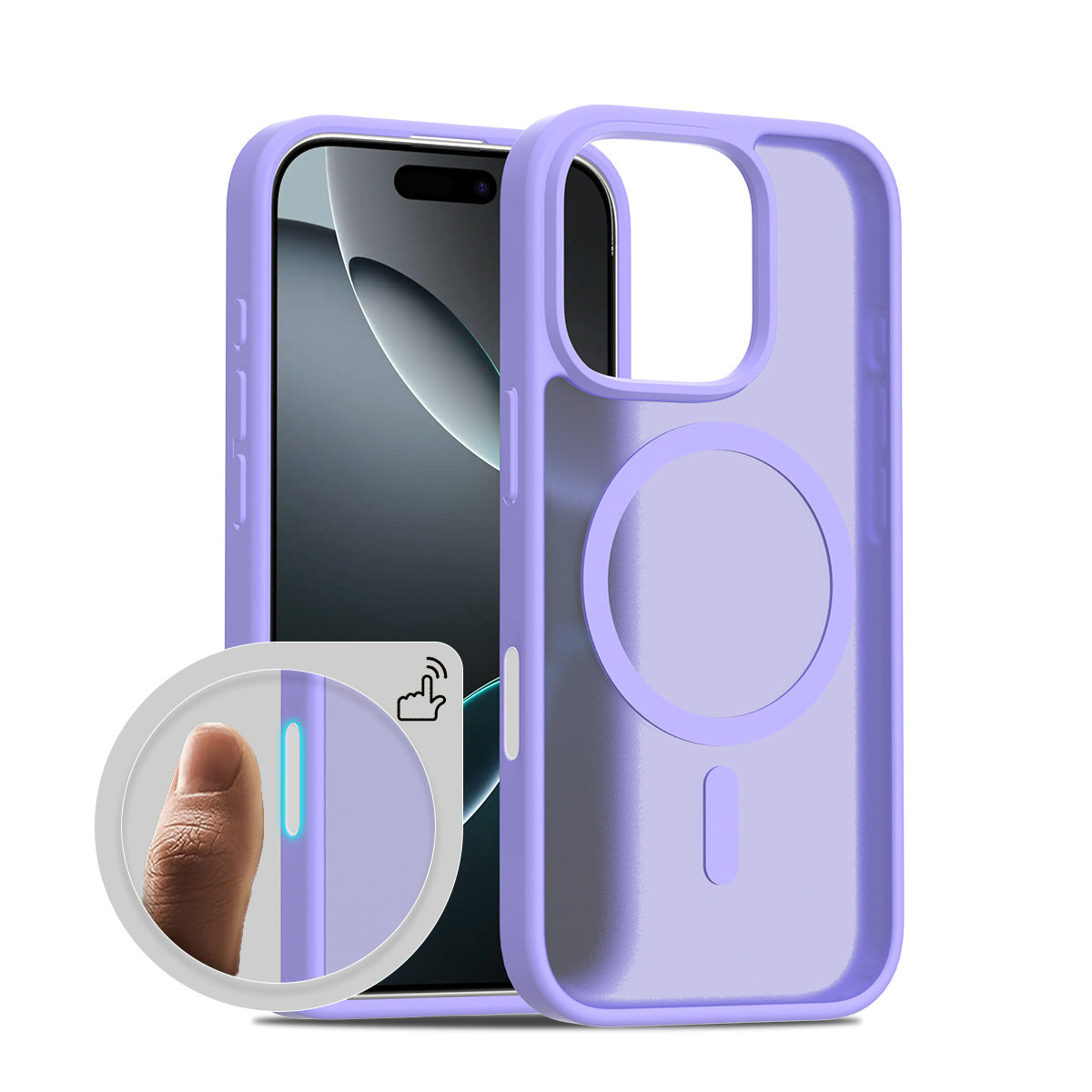 iPhone 16 Pro Magnetic Case [16E] - Skin-Friendly 2-in-1 AI Button Cover with Frosted Translucent Design | Slim & Protective