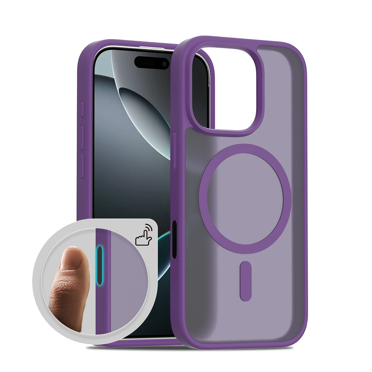 iPhone 16 Pro Magnetic Case [16E] - Skin-Friendly 2-in-1 AI Button Cover with Frosted Translucent Design | Slim & Protective