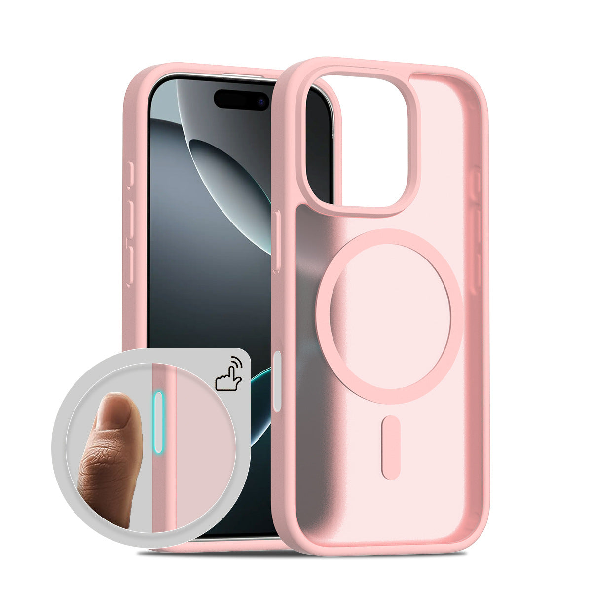 iPhone 16 Pro Magnetic Case [16E] - Skin-Friendly 2-in-1 AI Button Cover with Frosted Translucent Design | Slim & Protective