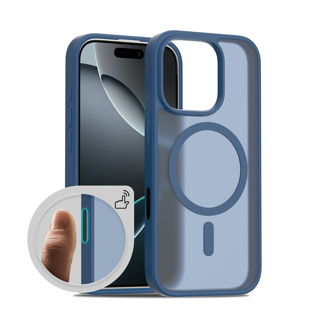 iPhone 16 Pro Magnetic Case [16E] - Skin-Friendly 2-in-1 AI Button Cover with Frosted Translucent Design | Slim & Protective